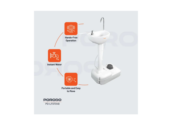 Porodo Lifestyle Portable Handwash Station - White | On-the-Go Hygiene Porodo Lifestyle Portable Handwash Station - White | On-the-Go Hygiene